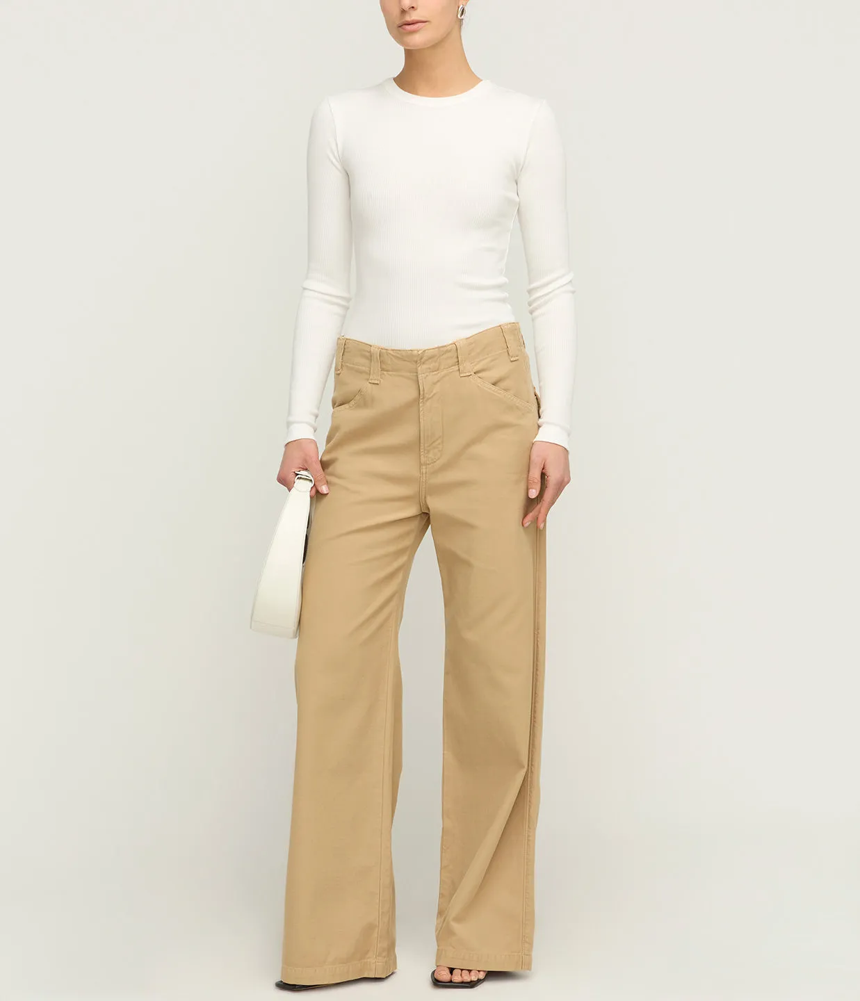 Adeline Long Sleeved Top in Soft White