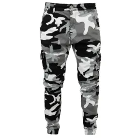 Angelo Ricci™ Gray Style Camouflage Cargo  Military Joggers Pants