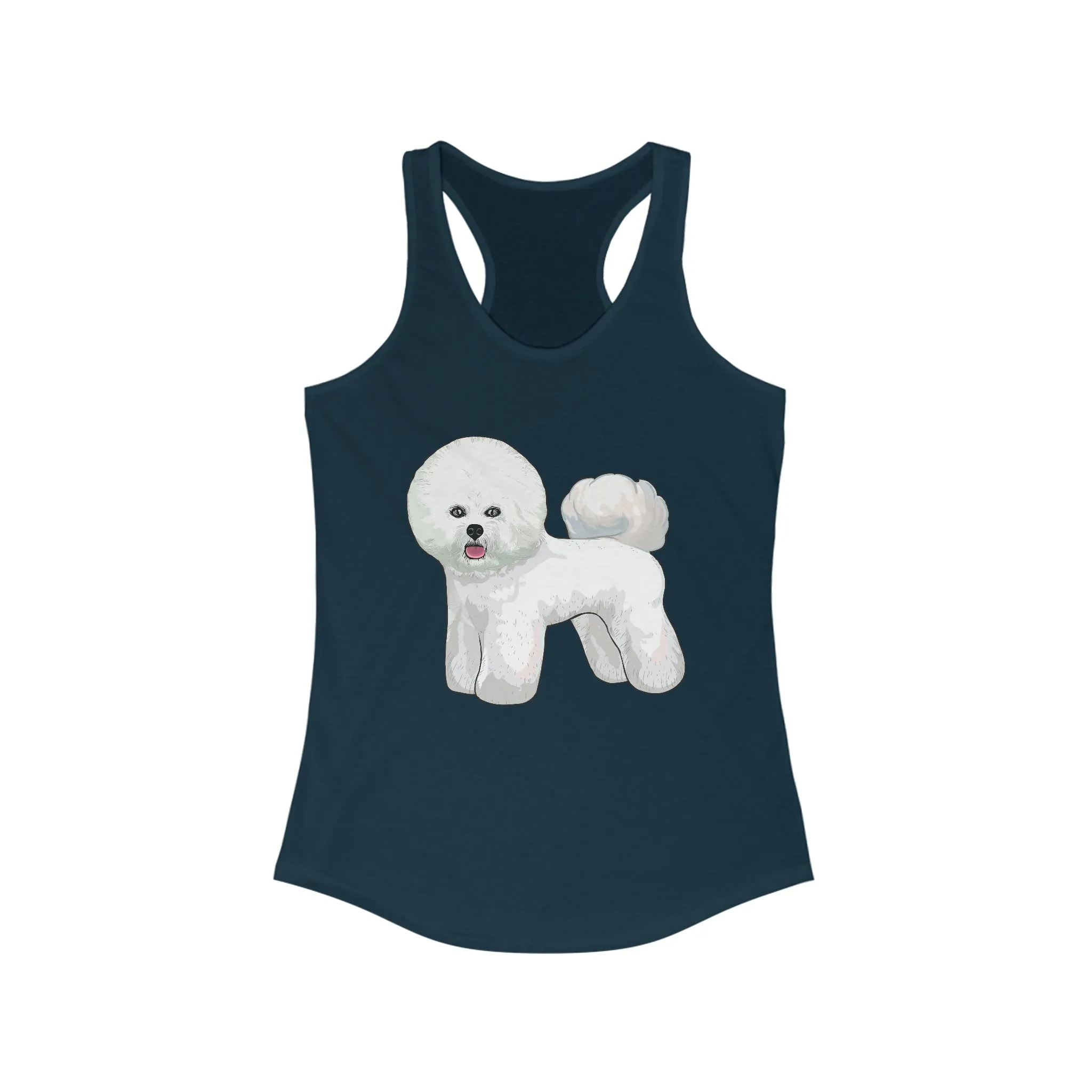 Bichon Frise Women's Ideal Racerback Tank Top, Shirt, XS - 2XL, 5 Colors, Cotton/Polyester, Extra Light Fabric, FREE Shipping, Made in USA!!