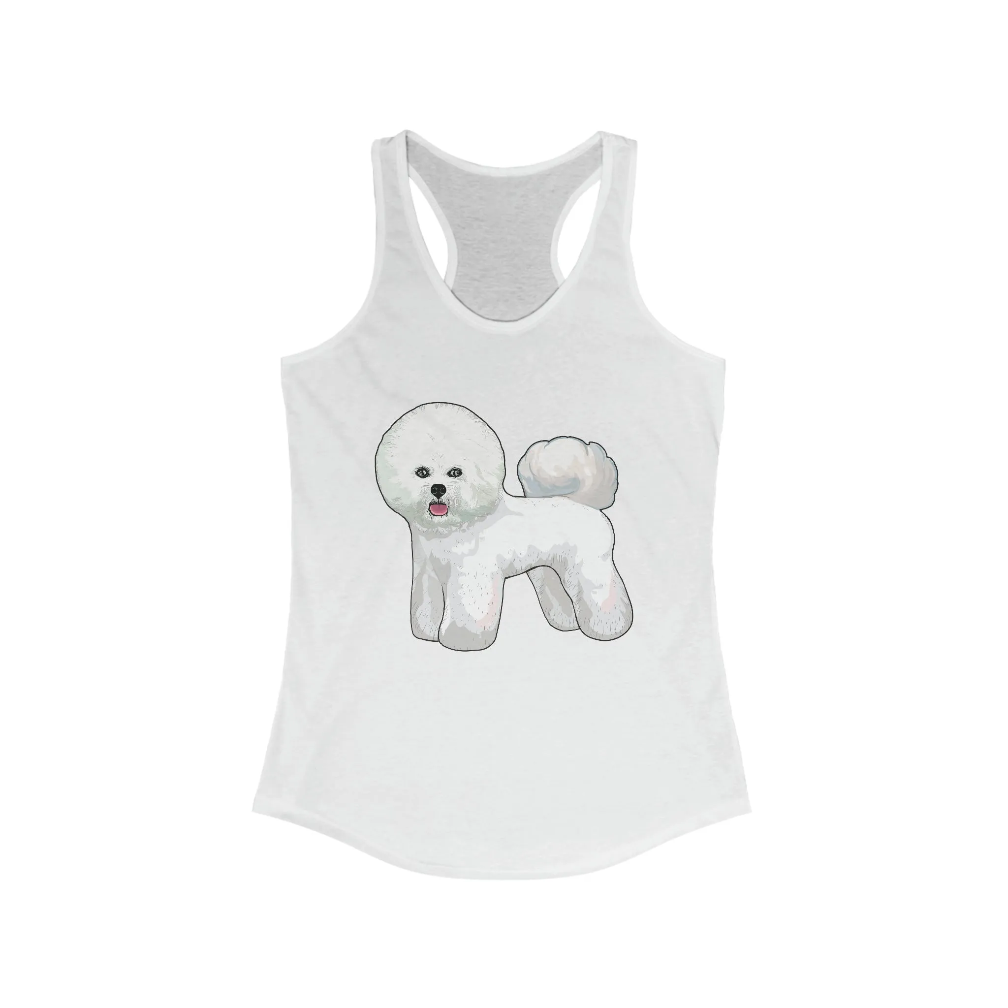 Bichon Frise Women's Ideal Racerback Tank Top, Shirt, XS - 2XL, 5 Colors, Cotton/Polyester, Extra Light Fabric, FREE Shipping, Made in USA!!