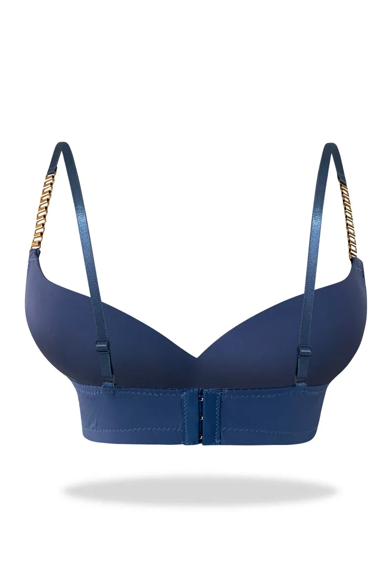Blue Premium Padded Bra with stylish Straps