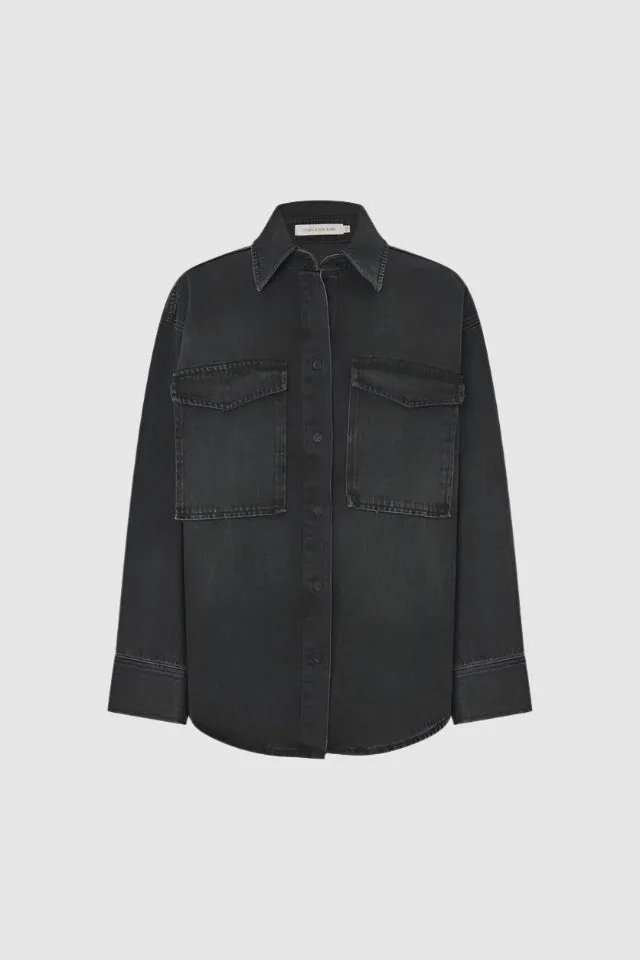 Camilla and Marc Blanca Denim Shirt in Soft Black