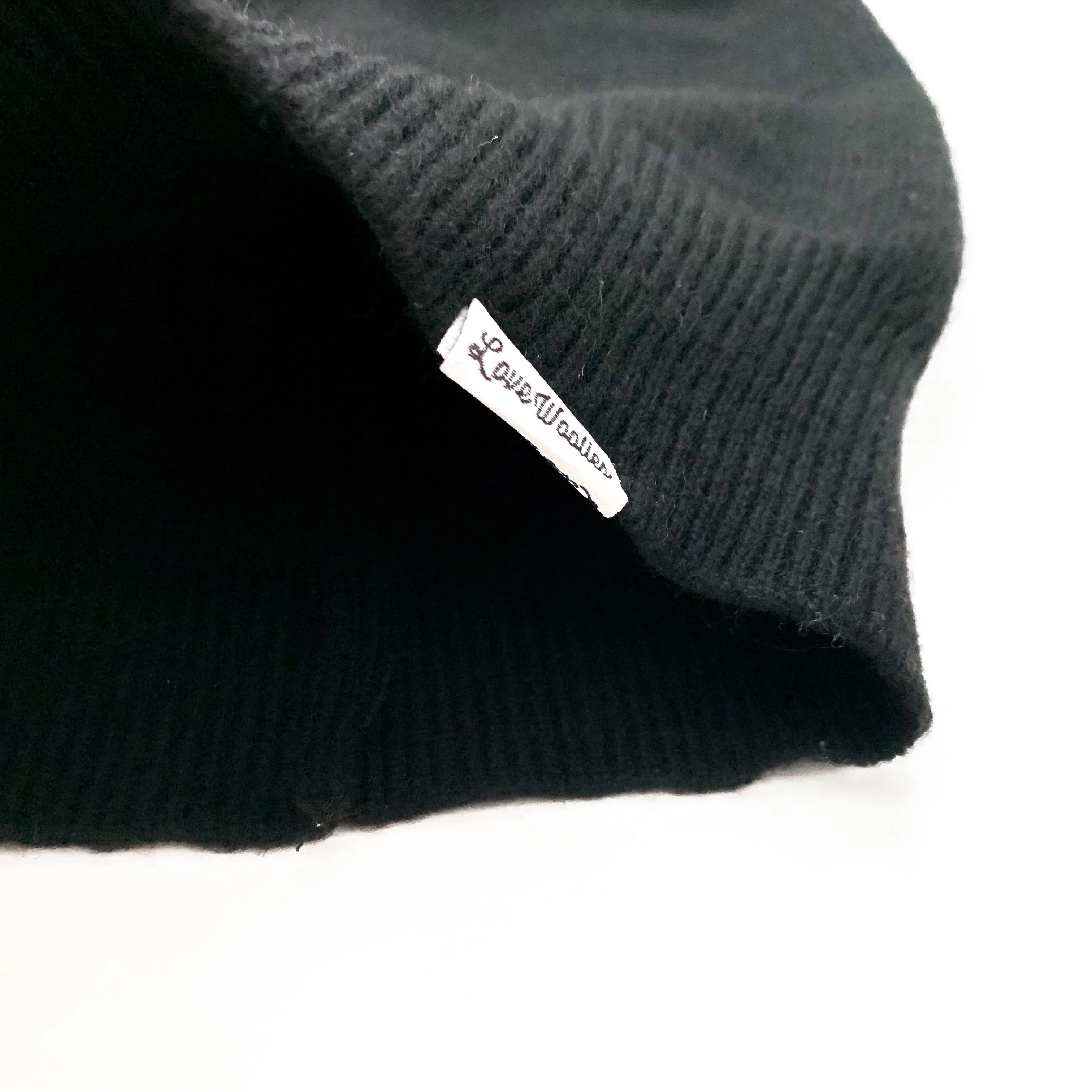 CASHMERE BEANIE | XL Black