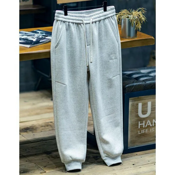 Drawstring Leg Sweat Loose Thickened Pants P0534