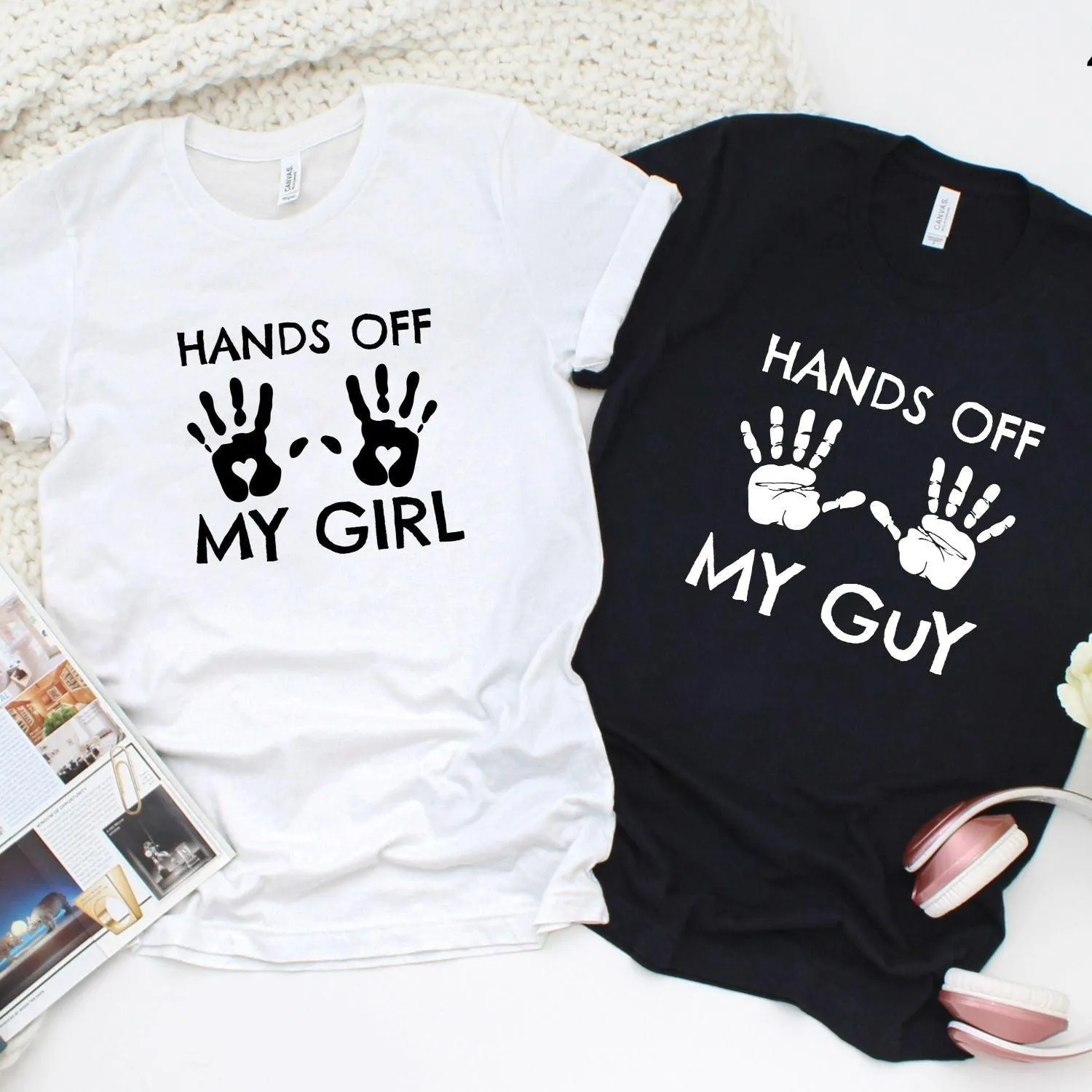 Hands Off My Girl/My Guy Set, Funny Jealous Outfits, Anniversary Gift, Matching Set