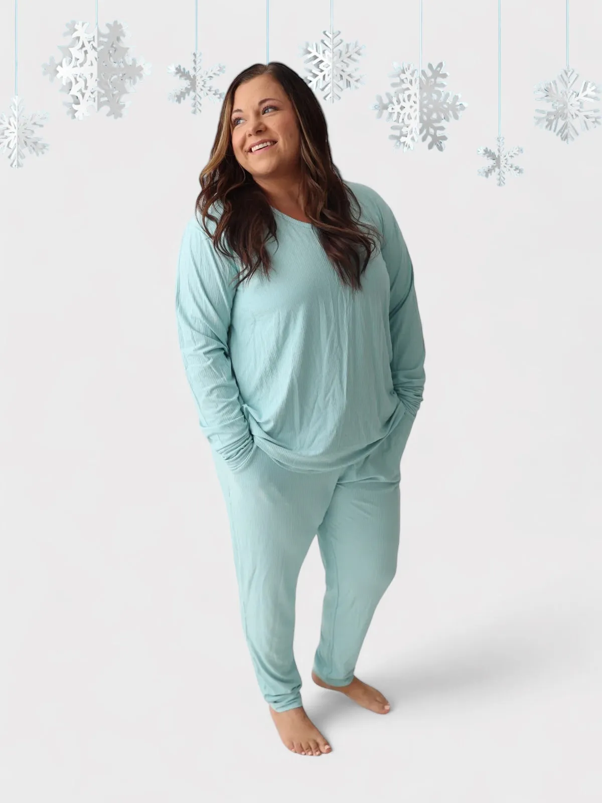 HAZY BLUE RIB WOMEN'S JOGGER DREAM SET