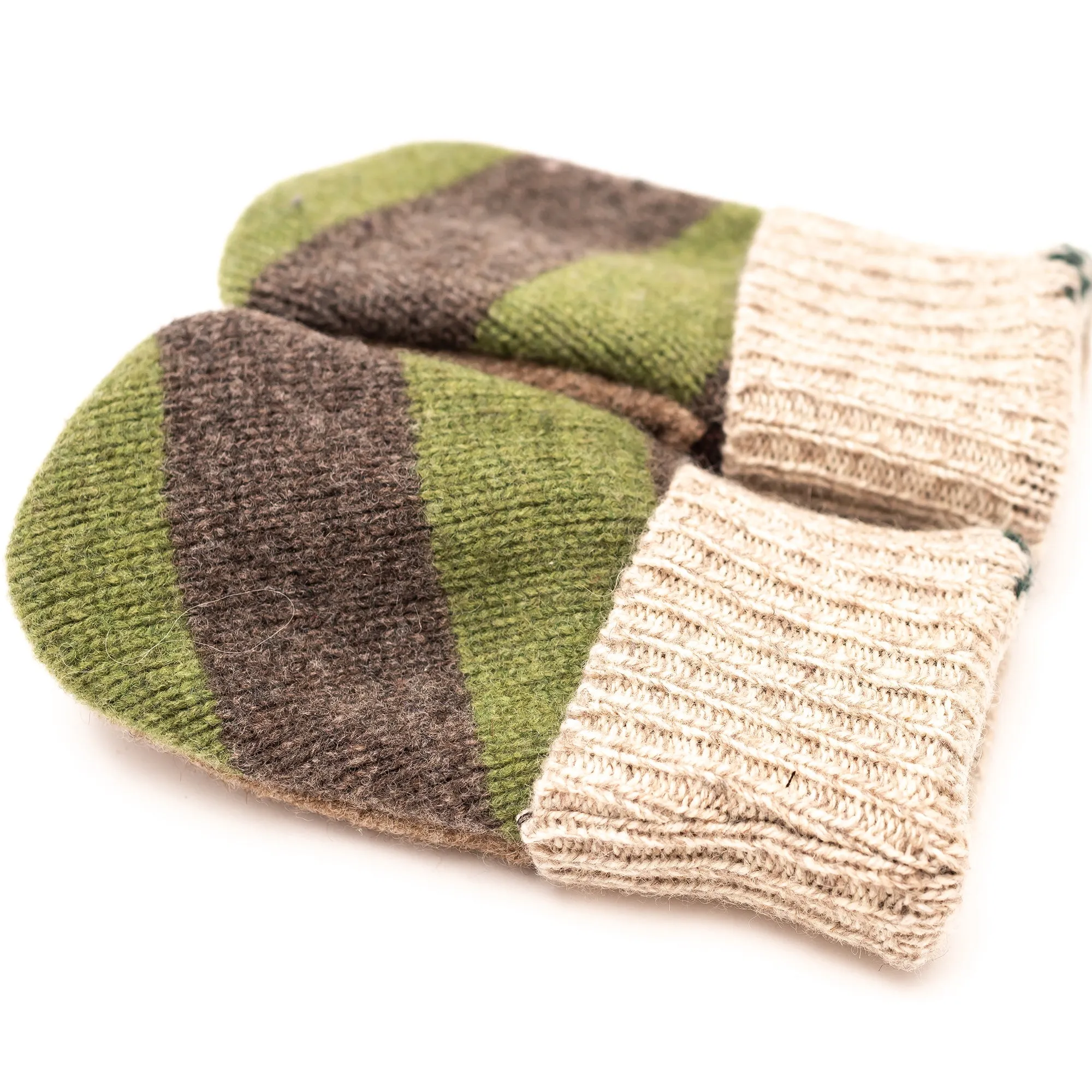 Large Wool Sweater Mittens | Green Fields