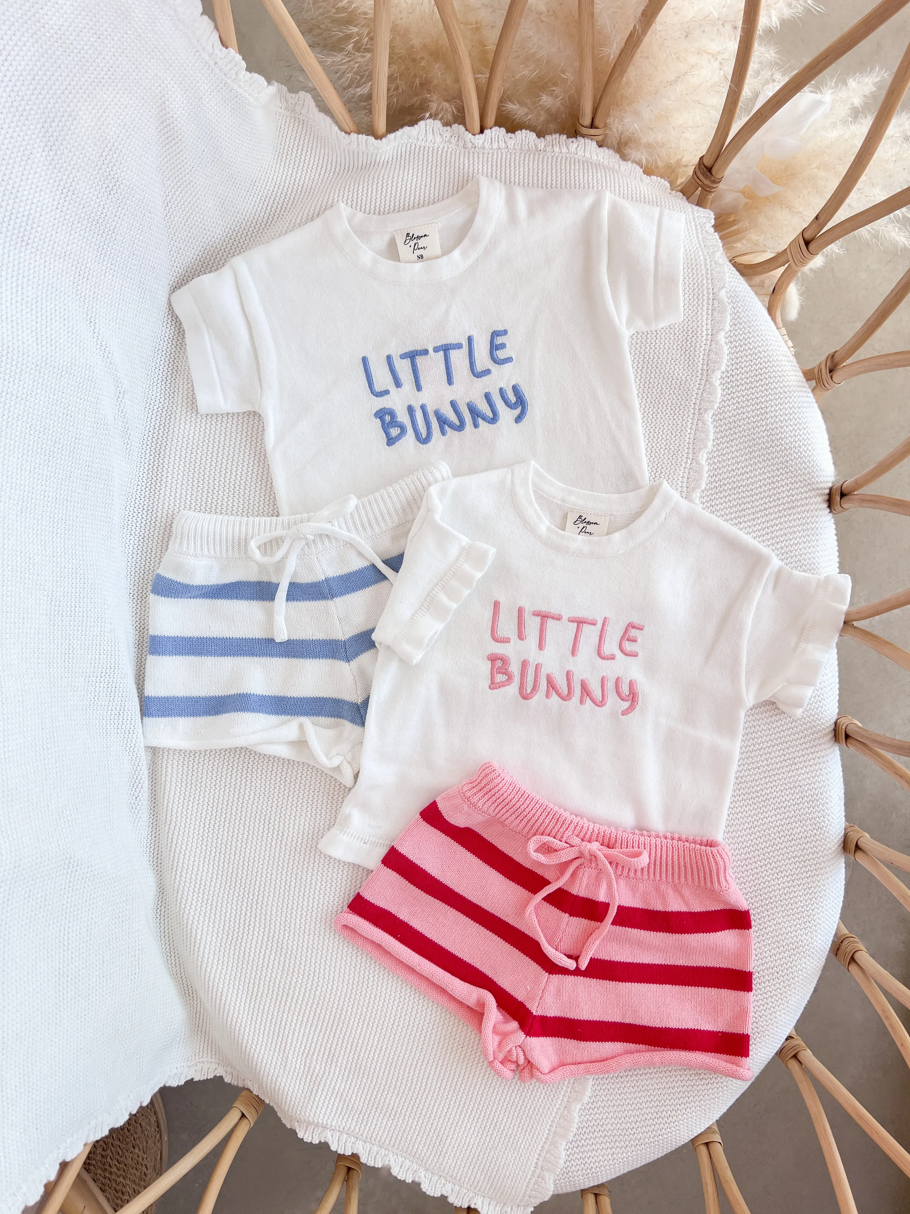 'Little Bunny' Tee - Pink Frill