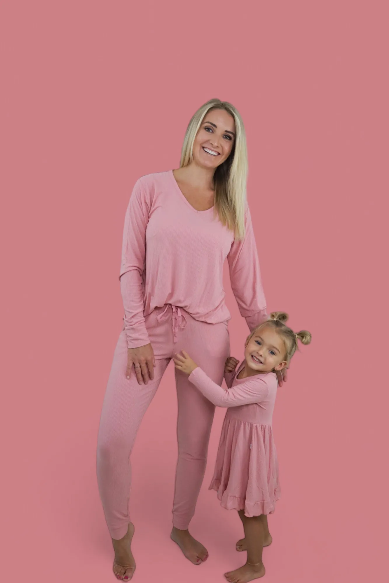 MAUVE RIB WOMENS JOGGER DREAM SET