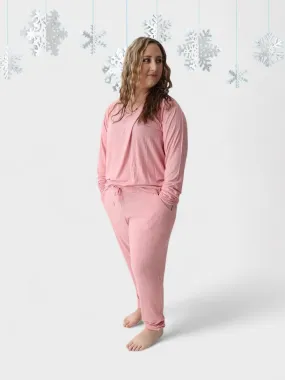 MAUVE RIB WOMENS JOGGER DREAM SET
