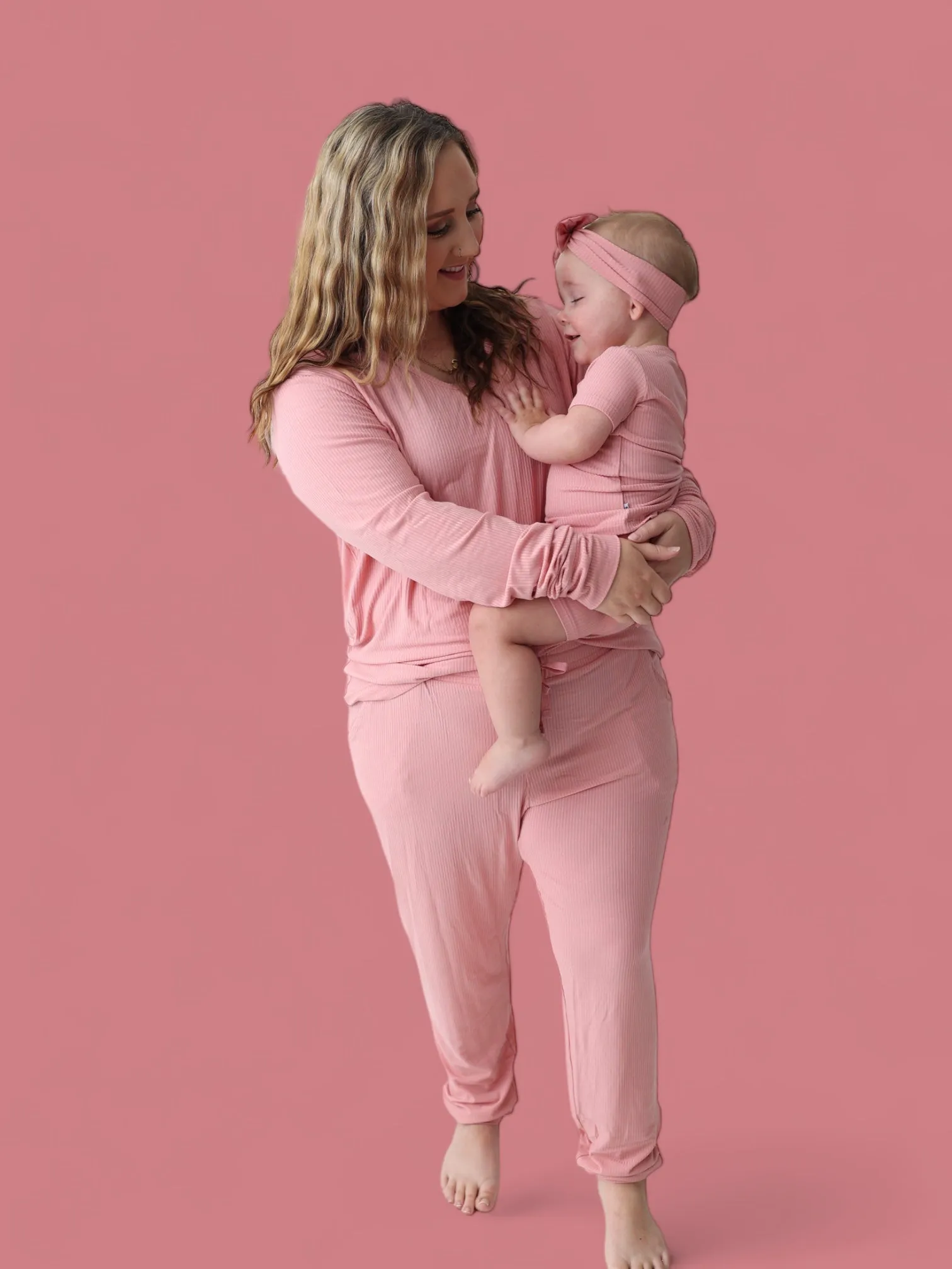 MAUVE RIB WOMENS JOGGER DREAM SET