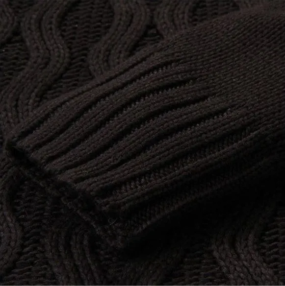 Men's Autumn/Winter Vintage Warm Knitted Lapel Collar Sweater