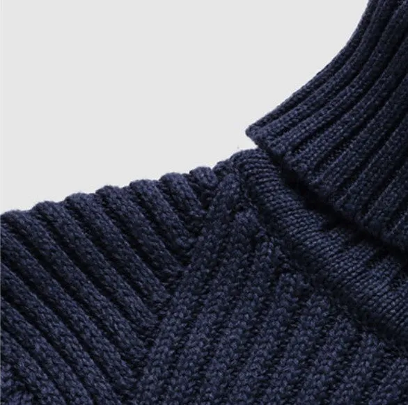 Men's Autumn/Winter Warm Soft Knitted Turtleneck Pullover
