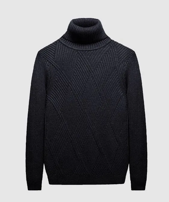 Men's Autumn/Winter Warm Soft Knitted Turtleneck Pullover