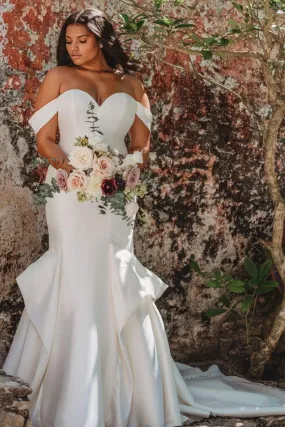 Mermaid Off Shoulder Wedding Gown