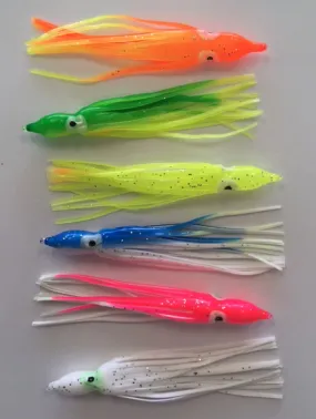 Octopus Squid Skirts 4 Inch - 6 Pack