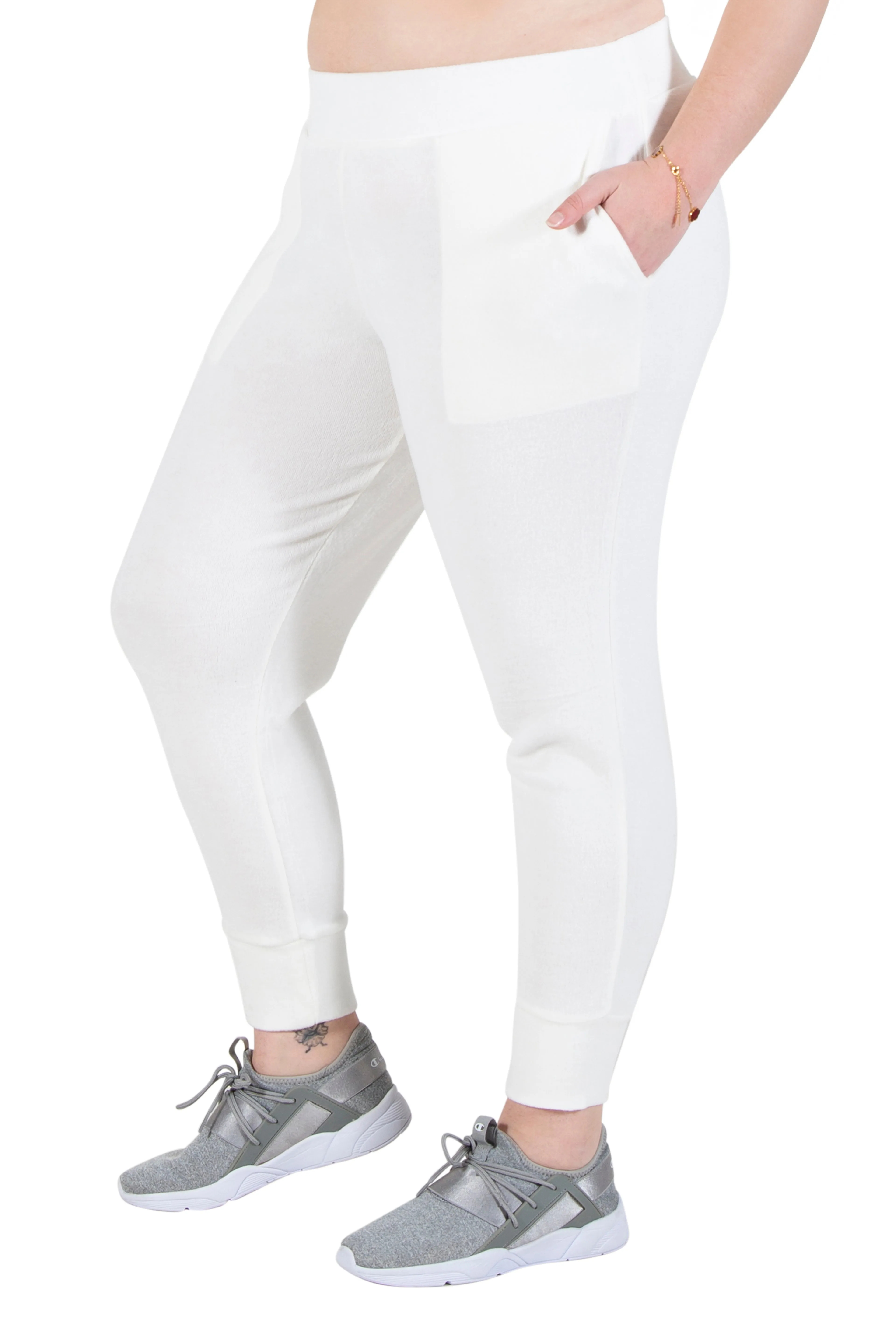 Plus Size Comfort Luxe Collection Cozy Knit Jogger Pants