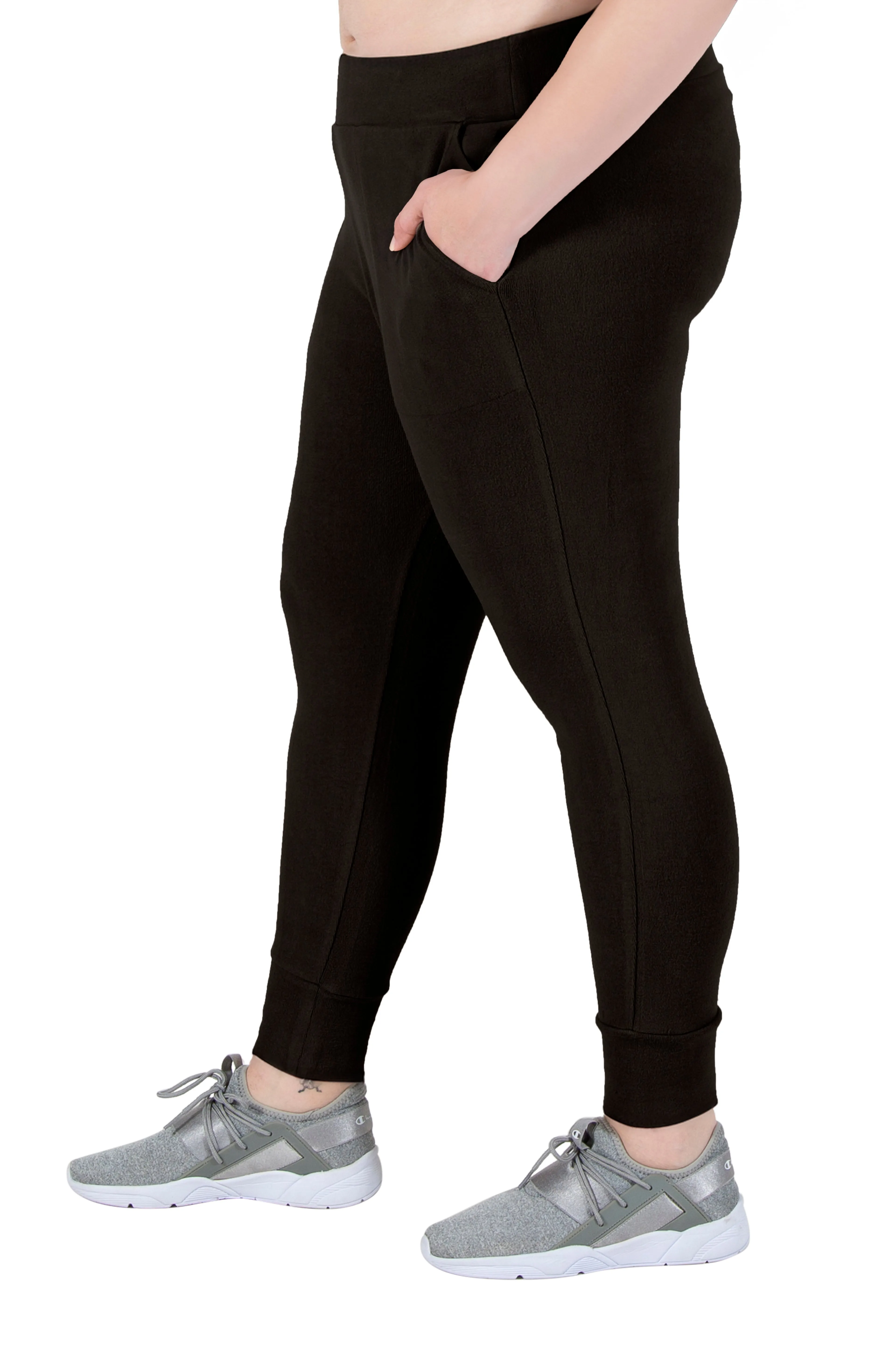 Plus Size Comfort Luxe Collection Cozy Knit Jogger Pants