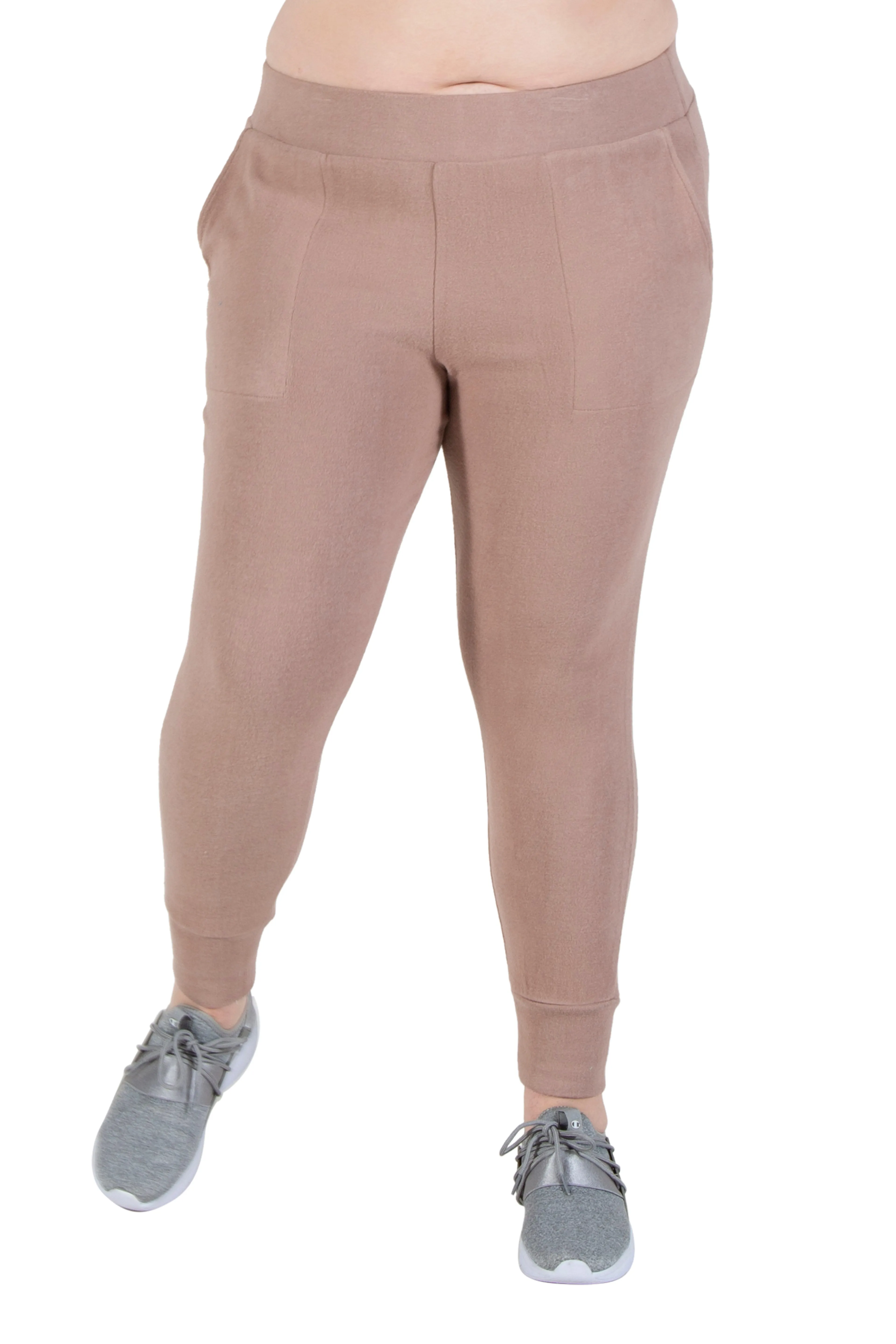 Plus Size Comfort Luxe Collection Cozy Knit Jogger Pants
