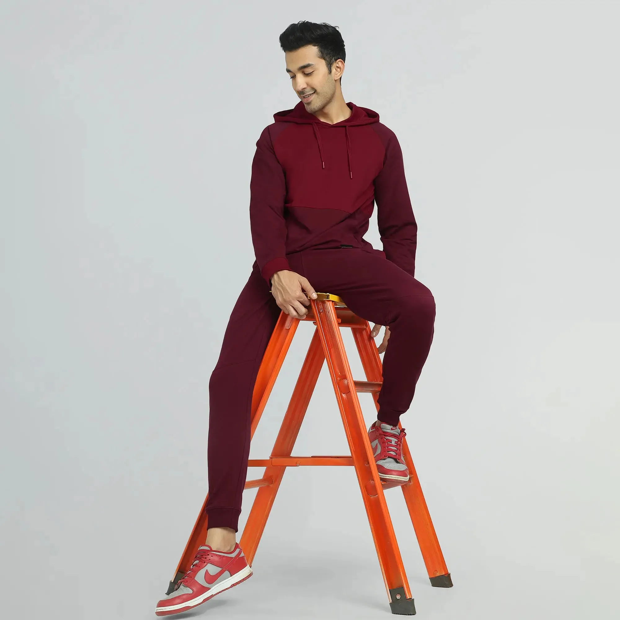Quest French Terry Cotton Hoodies Scarlet Red