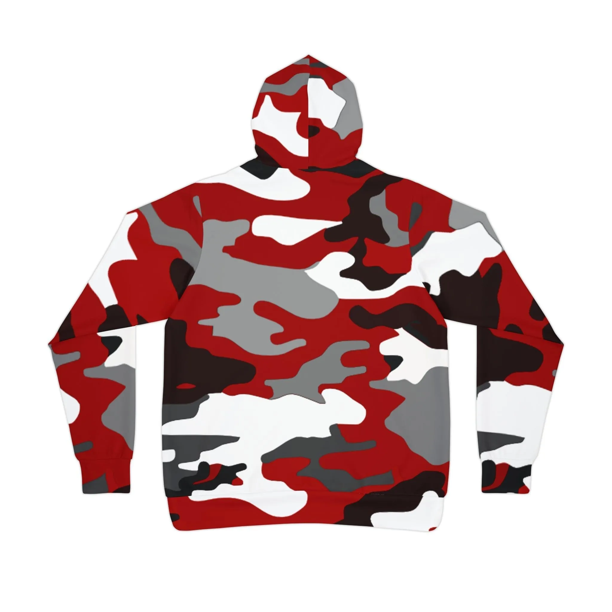 Red White Black Gray Camo Athletic Hoodie