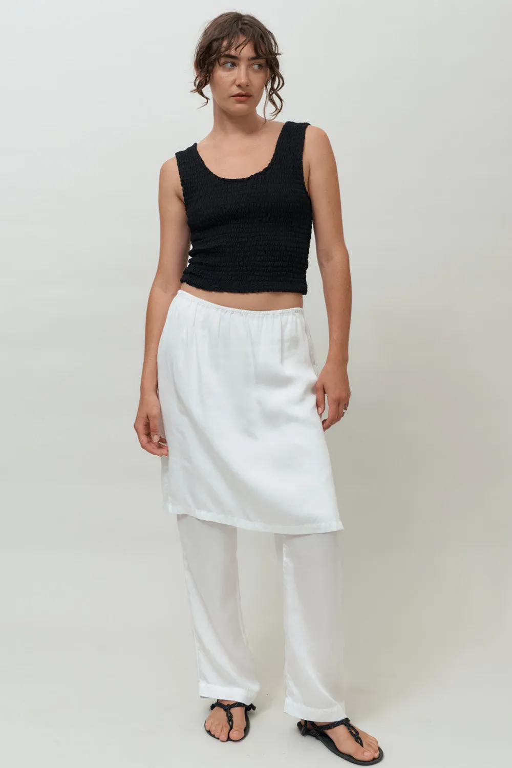 Shay Skirt Pant | White