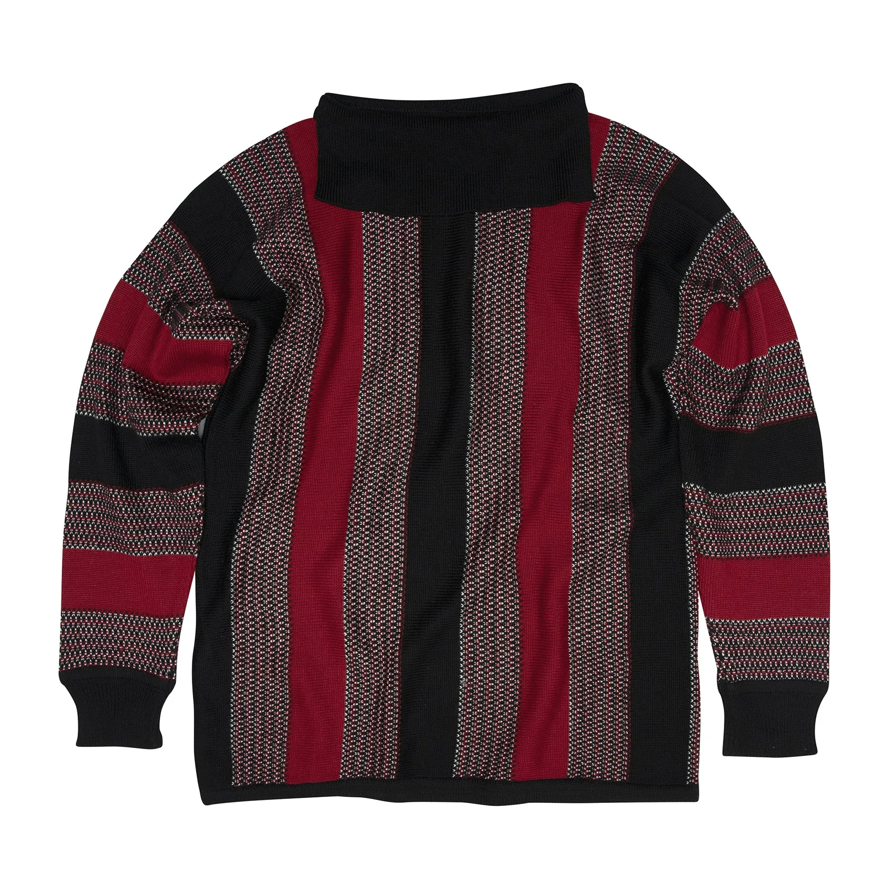 Slip Stitch Wool Nylon Viscose Blend Pullover