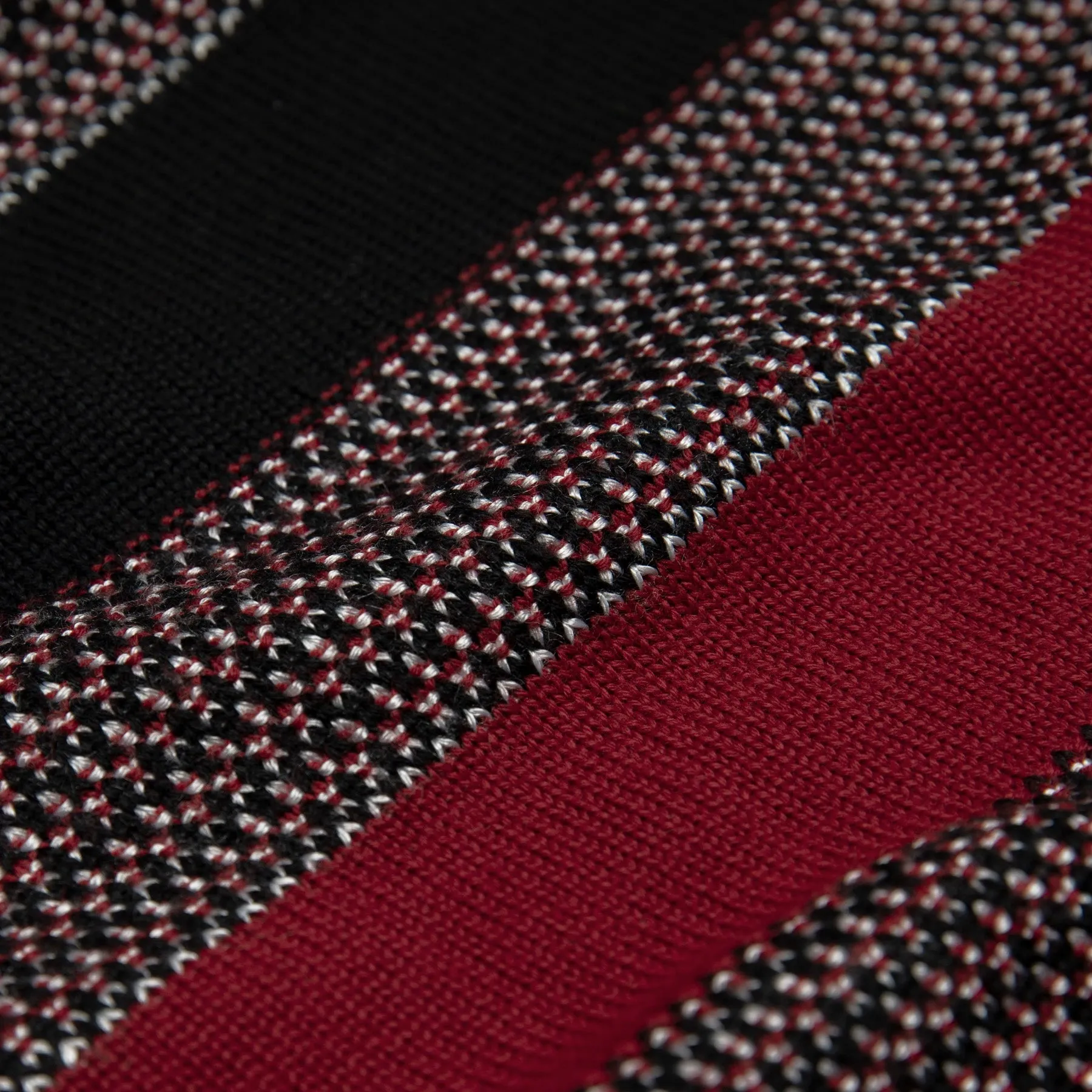 Slip Stitch Wool Nylon Viscose Blend Pullover
