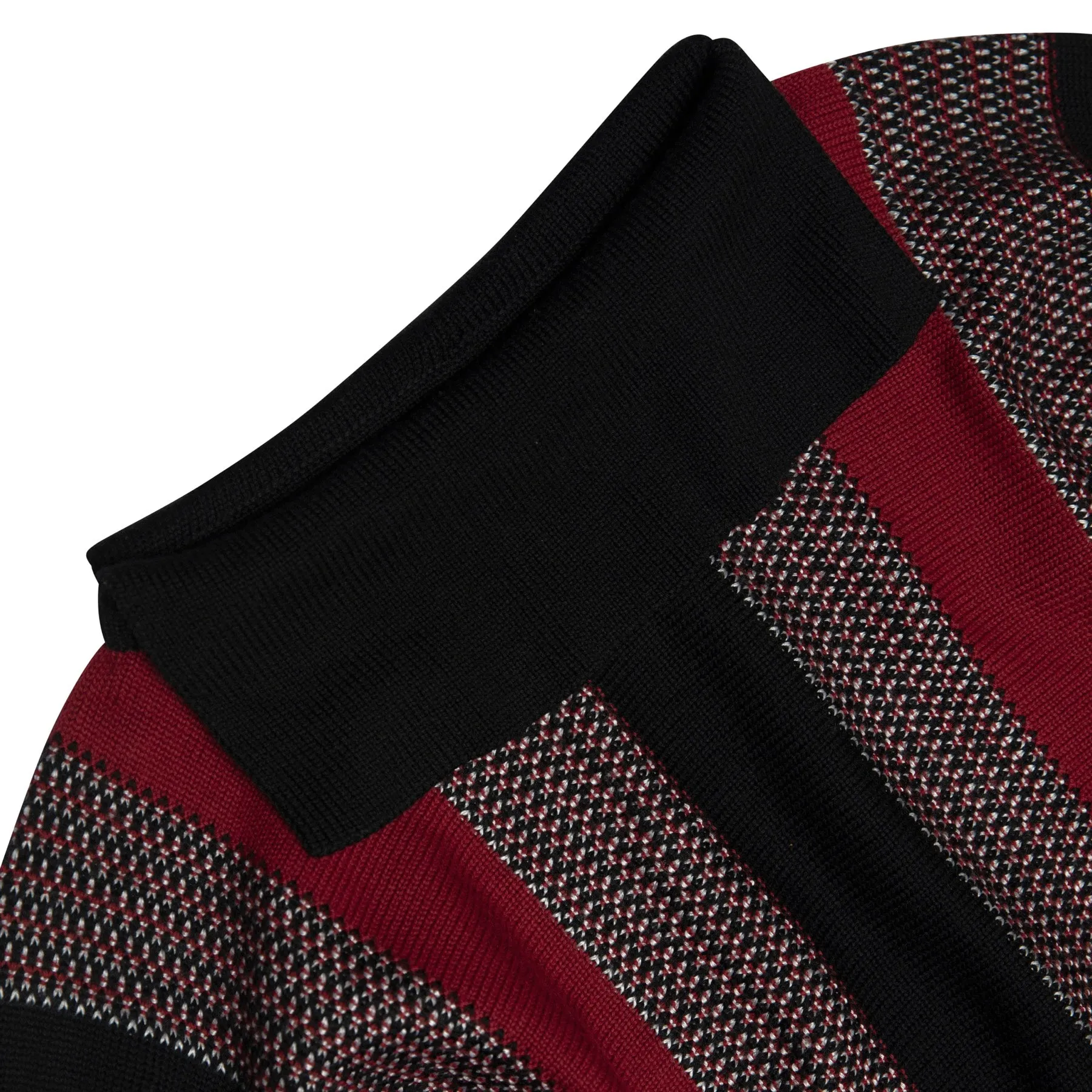 Slip Stitch Wool Nylon Viscose Blend Pullover