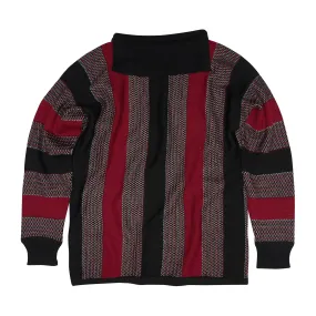 Slip Stitch Wool Nylon Viscose Blend Pullover