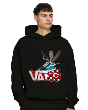 Unisex Black Oversized Hoodie - Vans Sneaker