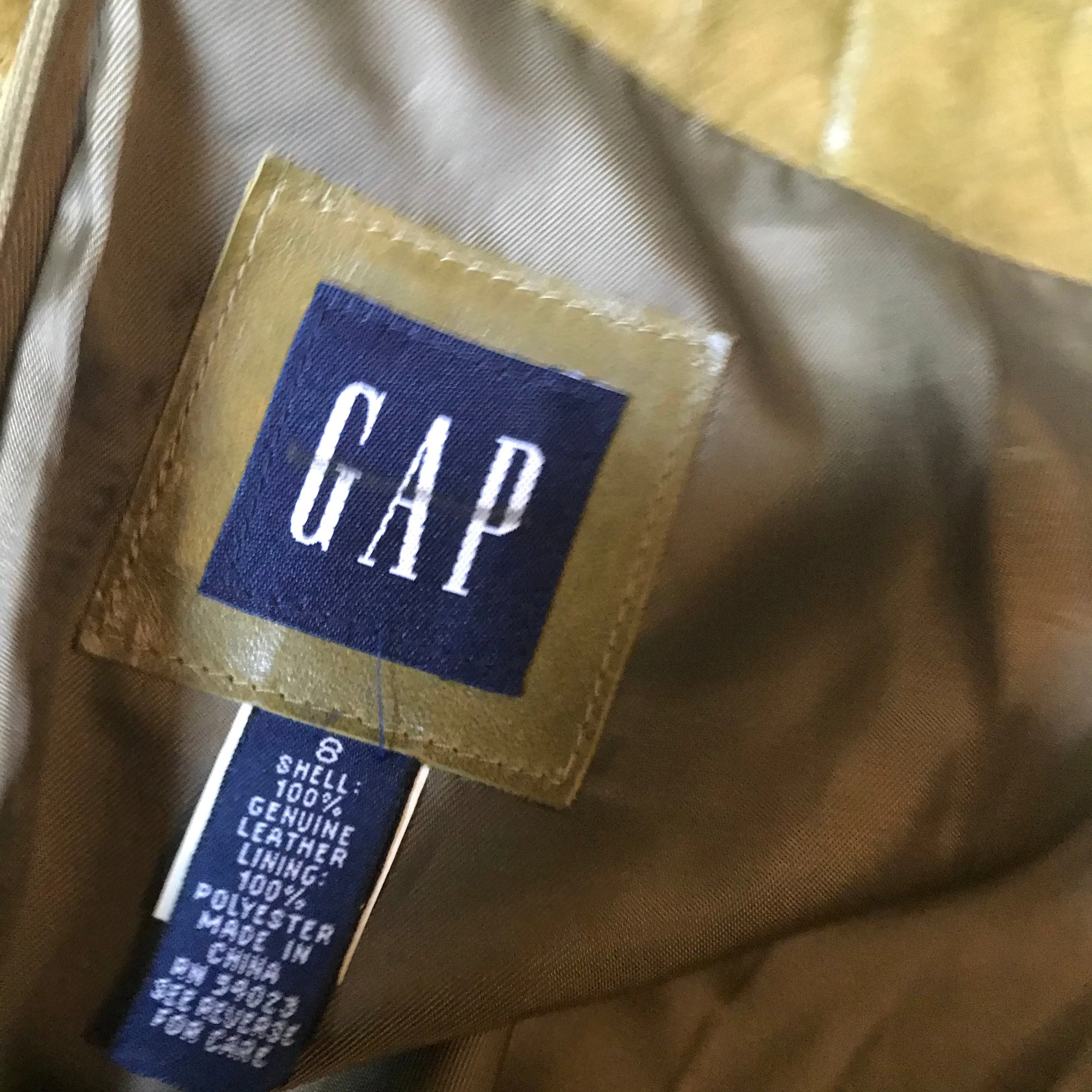 Vintage 1990s GAP Leather Midi Skirt